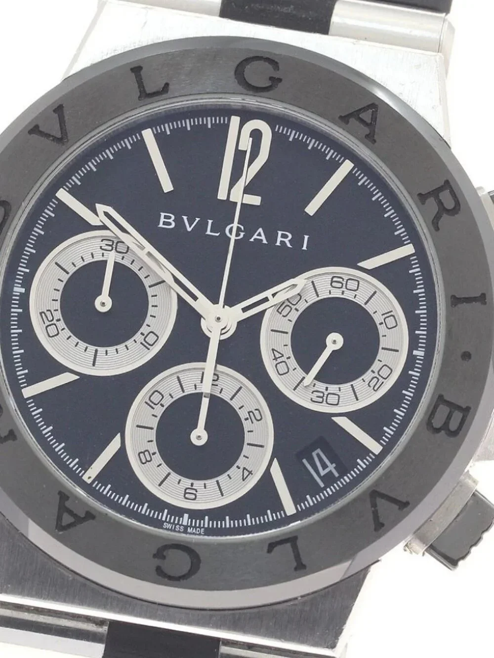 BVLGARI Diagono DG37SCCH Chronograph Black / Silver Dial Automatic Boy's_963150